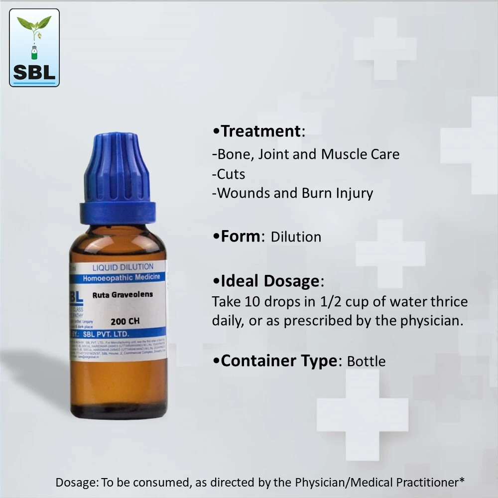 SBL Ruta Graveolens Dilution 200 CH Homeopathic 30ml For Arthritis And  Rheumatic | eBay