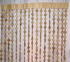 Wooden Curtain beaded screen window door room divider hand made in Ukraine decor