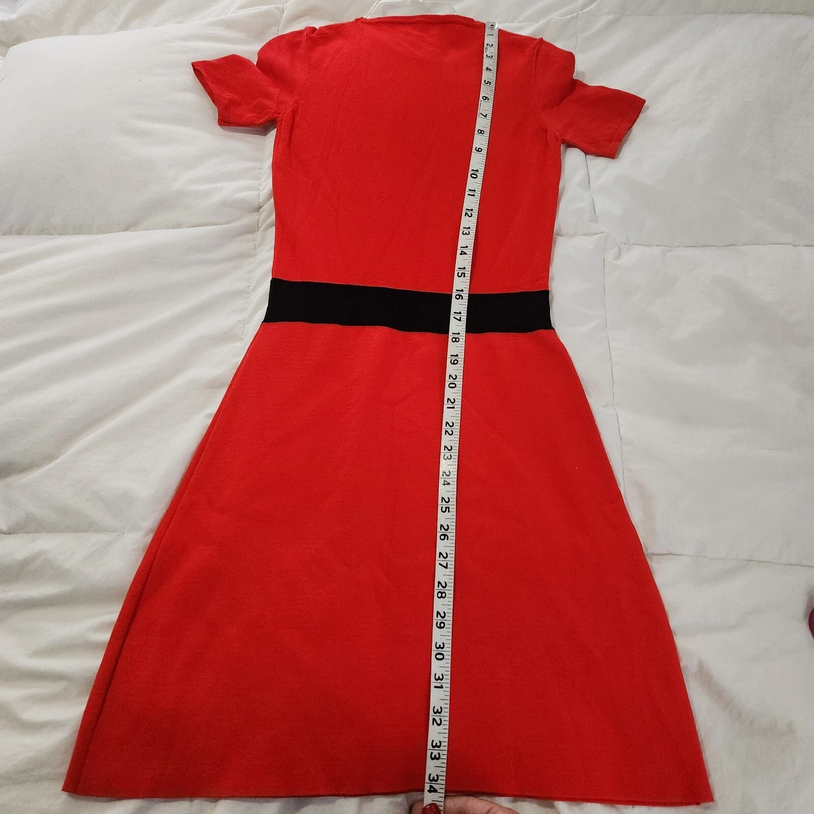 abito versus versace taglia small rosso nero maglia LEGGI