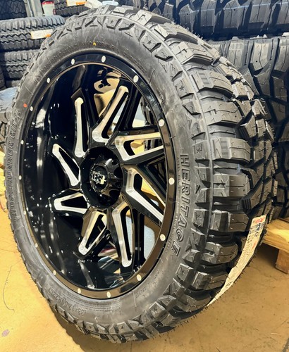 5) 22x10 Vision Spyder Black Wheels 33" RT Tires Package 5x5 Jeep Gladiator JT - Picture 6 of 9