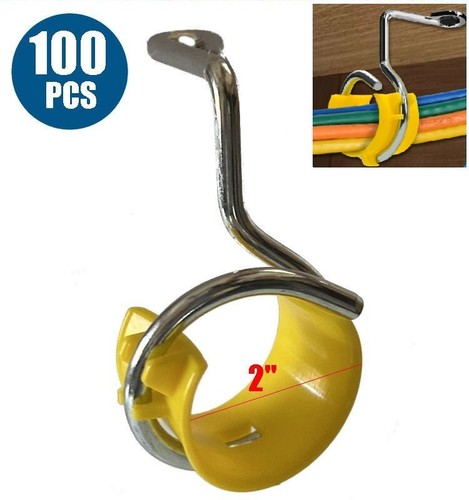100 Stück 2" Schraubbefestigung Trense Ring & Sattel Kabel Draht Kabel Netzwerk Management - Bild 2 von 2