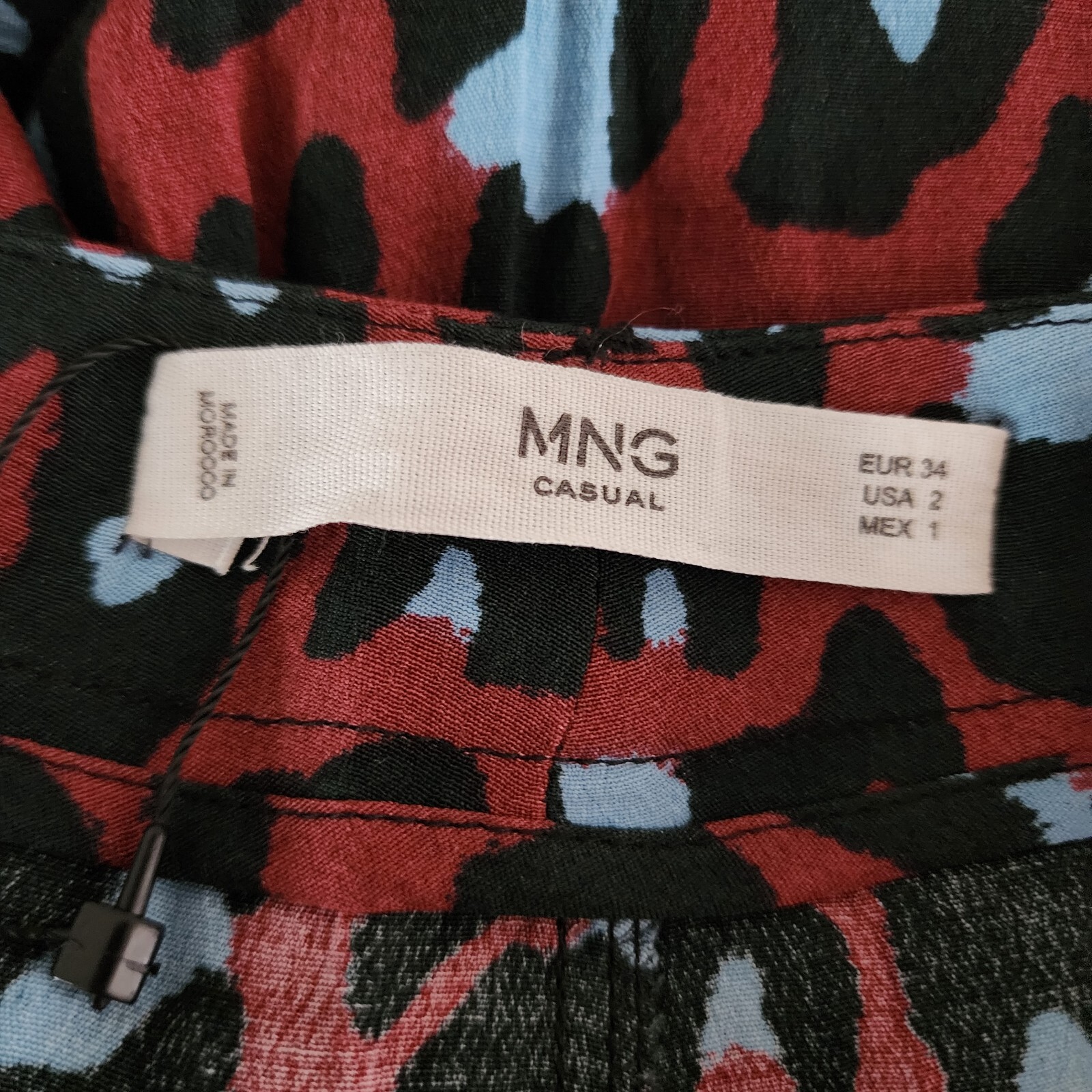 Mango MNG Casual Womens Pantalon Red Leopard Print Relaxed Pants Pleated Size 2 thumbnail 11