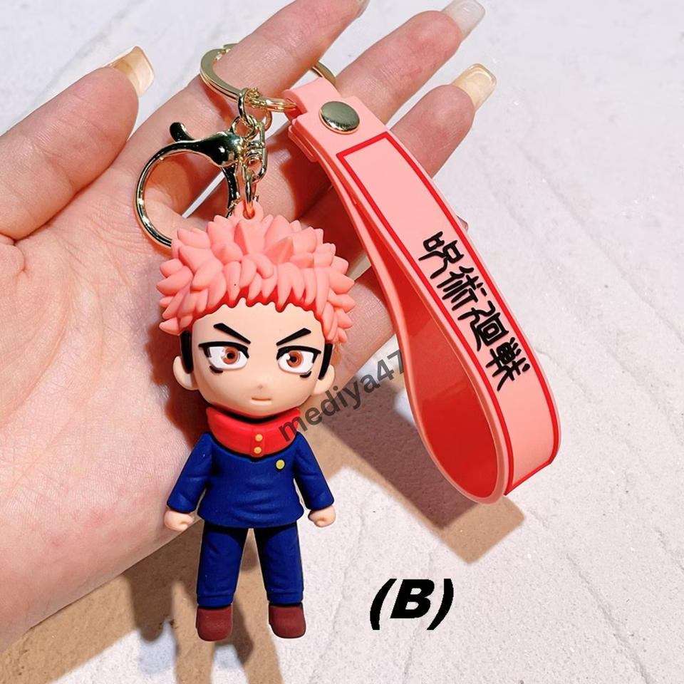 Jujutsu Kaisen Anime Rubber Doll Keychain Collectibles Gift Gojo Sukuna