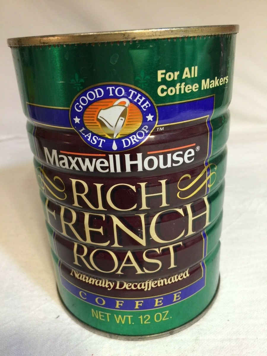 12 Ounce Vintage Maxwell House Rich French Roast Tin Coffee