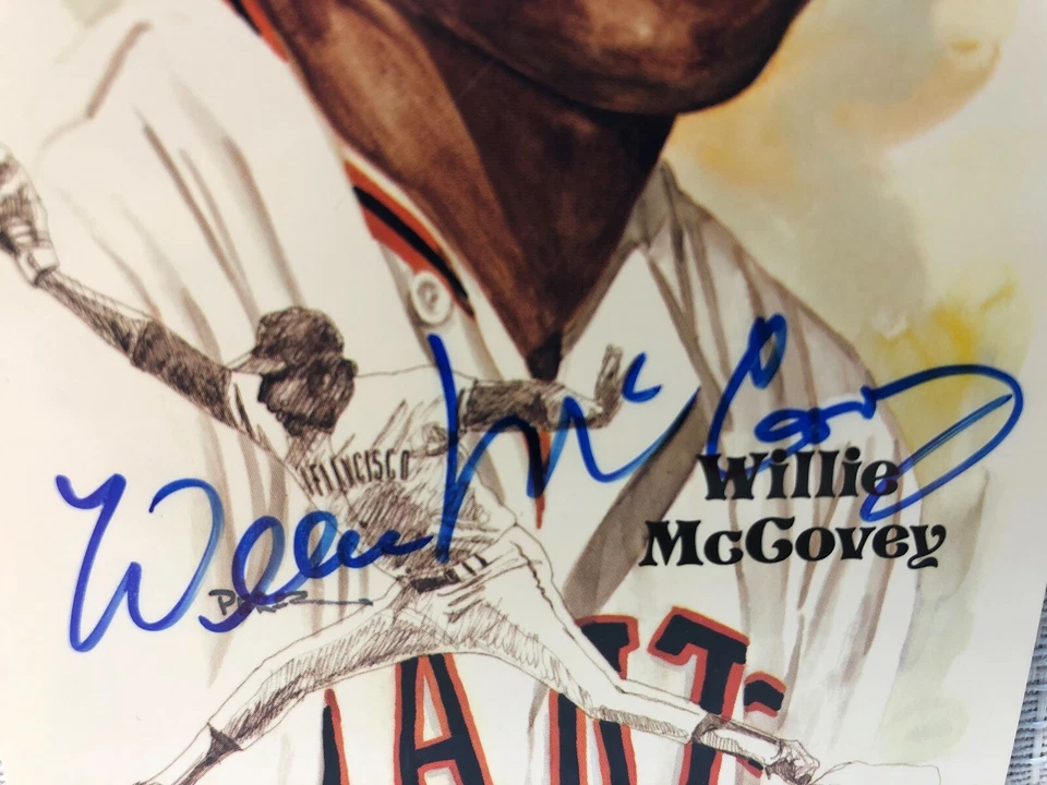 Willie McCovey Signed Autographed Perez Steele Hall of Fame Postcard #196 JSA - Image 2 of 3