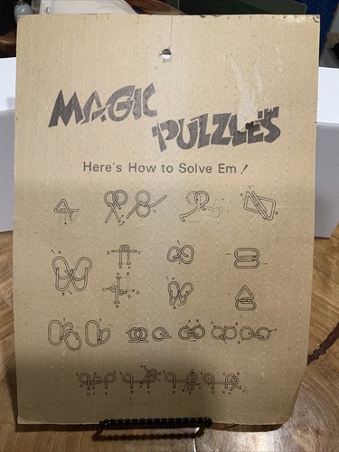 NEW OLD STOCK Magic Puzzles Set Metal Brain Teasers Puzzles - Picture 2 of 2