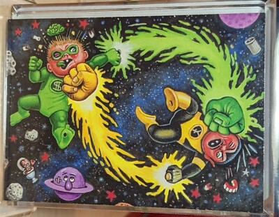 2014 Topps Garbage Pail Kids Series 2 GPK Battles Greed Dee vs. Sines-Troy card