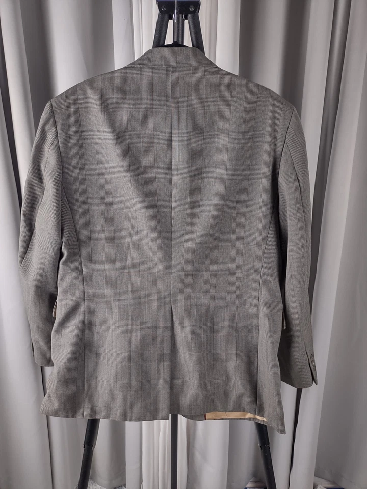 Abrigo deportivo Haggar Imperial para hombre verde que conduce a un tweed dorado claro talla 40S Foto 4 de 4