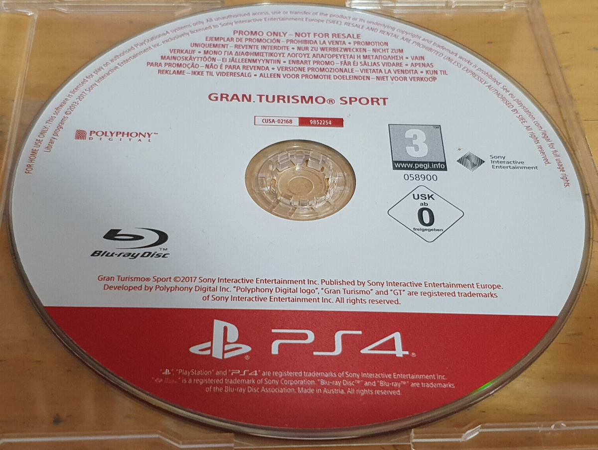 Gran Turismo Sport Promo For Sony PS4 Playstation Promotional Full Game  Rare