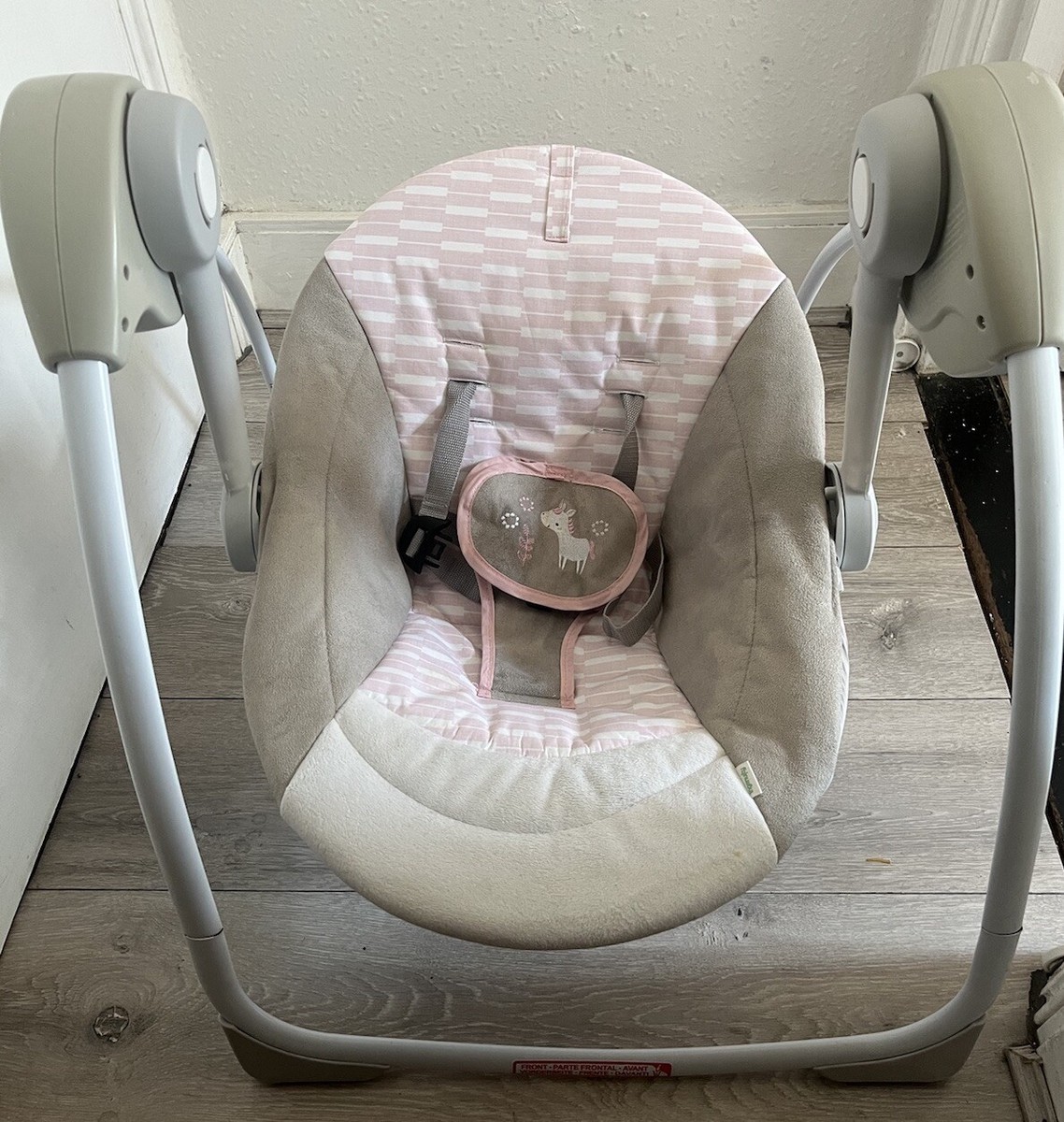 Ingenuity Comfort Go Portable Swing- Flora The Unicorn Baby