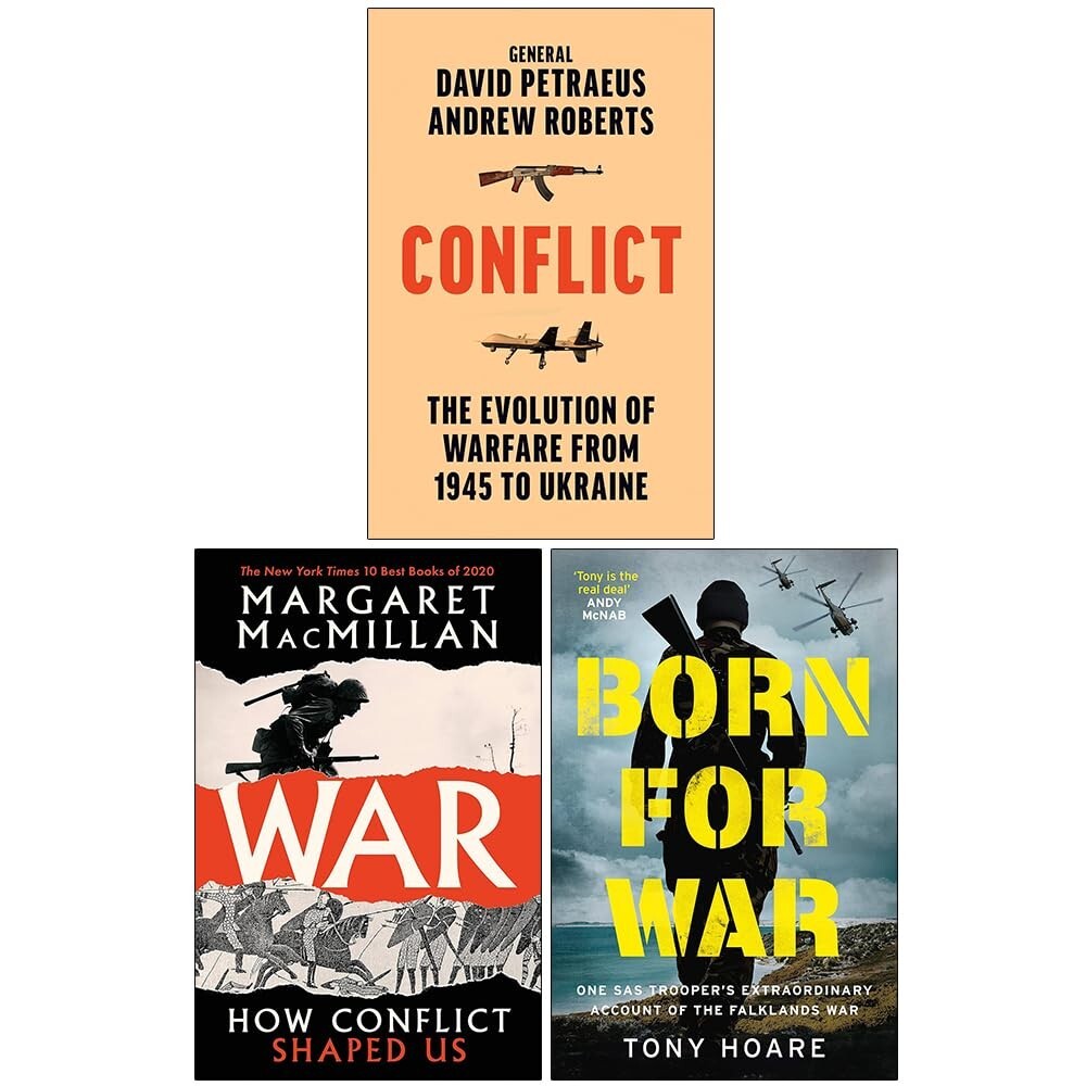 Conflict David Petraeus, War Margaret MacMillan, Born For War 3 Books Set