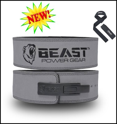 4XL Weightlifting Belt Lever Buckle 10MM & 4'' Strap Weight Beast Power Gear