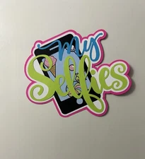 My Selfies Scrapbook Title Handmade Paper Pieced Die Cut