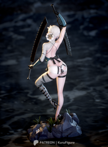Kaine, Nier Automata, 12K Resin Model Kit Painted 3d Printed DIY Figure - Picture 9 of 10