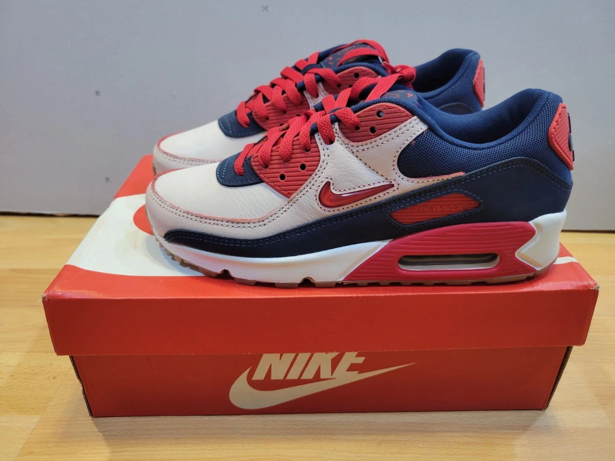 Nike Air Max 90 CJ0611 101 Men s Running Sneaker Shoes White Blue