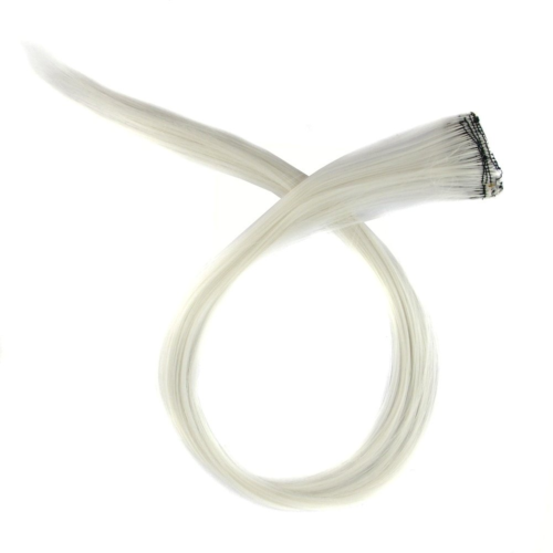 20" Clip-In Straight Hair Extension Hair Piece (White) ⭐️⭐️⭐️⭐️⭐️
