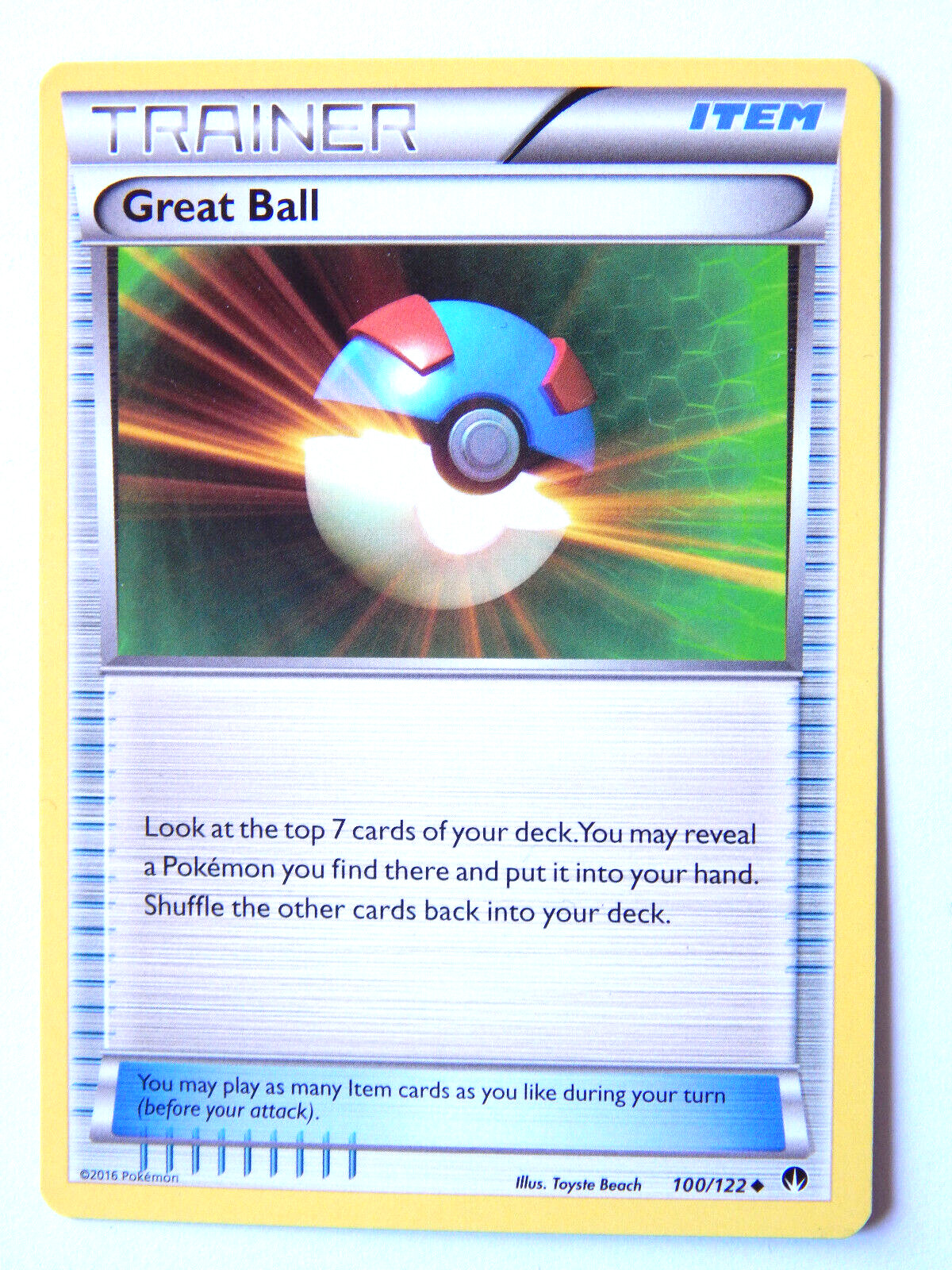 Great Ball 100/122 (NM, Pokemon Card, BREAKPoint, 2016, Item, Uncommon)
