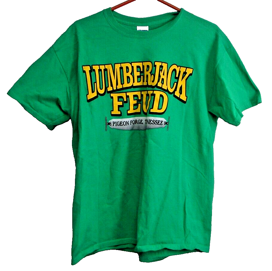 ALTRA Maglietta LUMBERJACK FEUD L Gildan 2 lati Pigeon Forge TN altri spettacoli Aint Jack