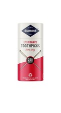 Diamond L'Elegance 4’’ Extra Long Wooden 250-ct Toothpicks