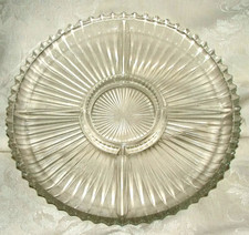 Vetro Indiana linea 260 10" 5 pezzi RELISH trasparente pesante vintage anni 50