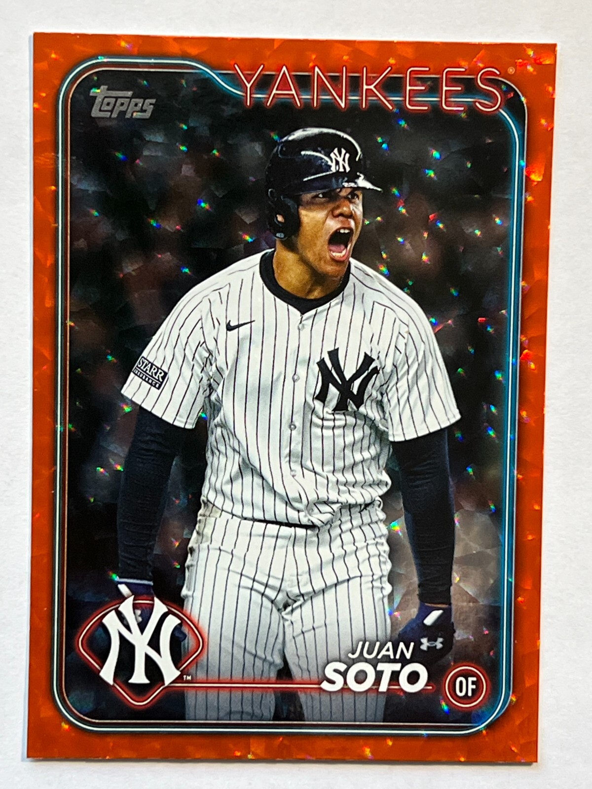 🔥2024 Topps Update Orange Foil /299 #US1 Juan Soto New York Yankees🔥