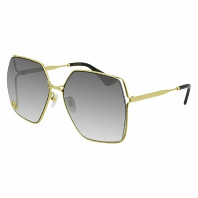 NEW GUCCI GG0817S 006 GOLD HAVANA GRAY SUNGLASSES Gucci GG1713SA XL (60 - 15) with Grey lenses and Gold frame  main image 4
