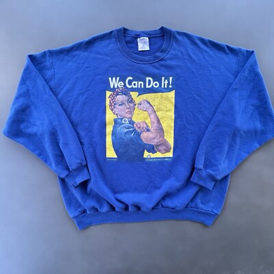 Vintage Rosie The Riveter Sweatshirt Adult XXL We Can Do it