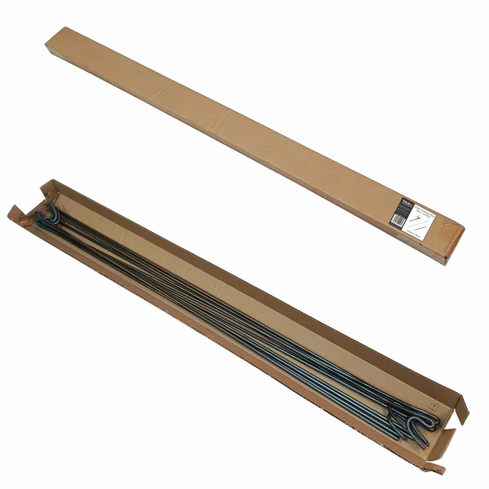 METAL STEEL BARRIER FENCING FENCE PINS STAKES POSTS ROAD PINS 1.25m Pack of 10 - Image 2 of 4