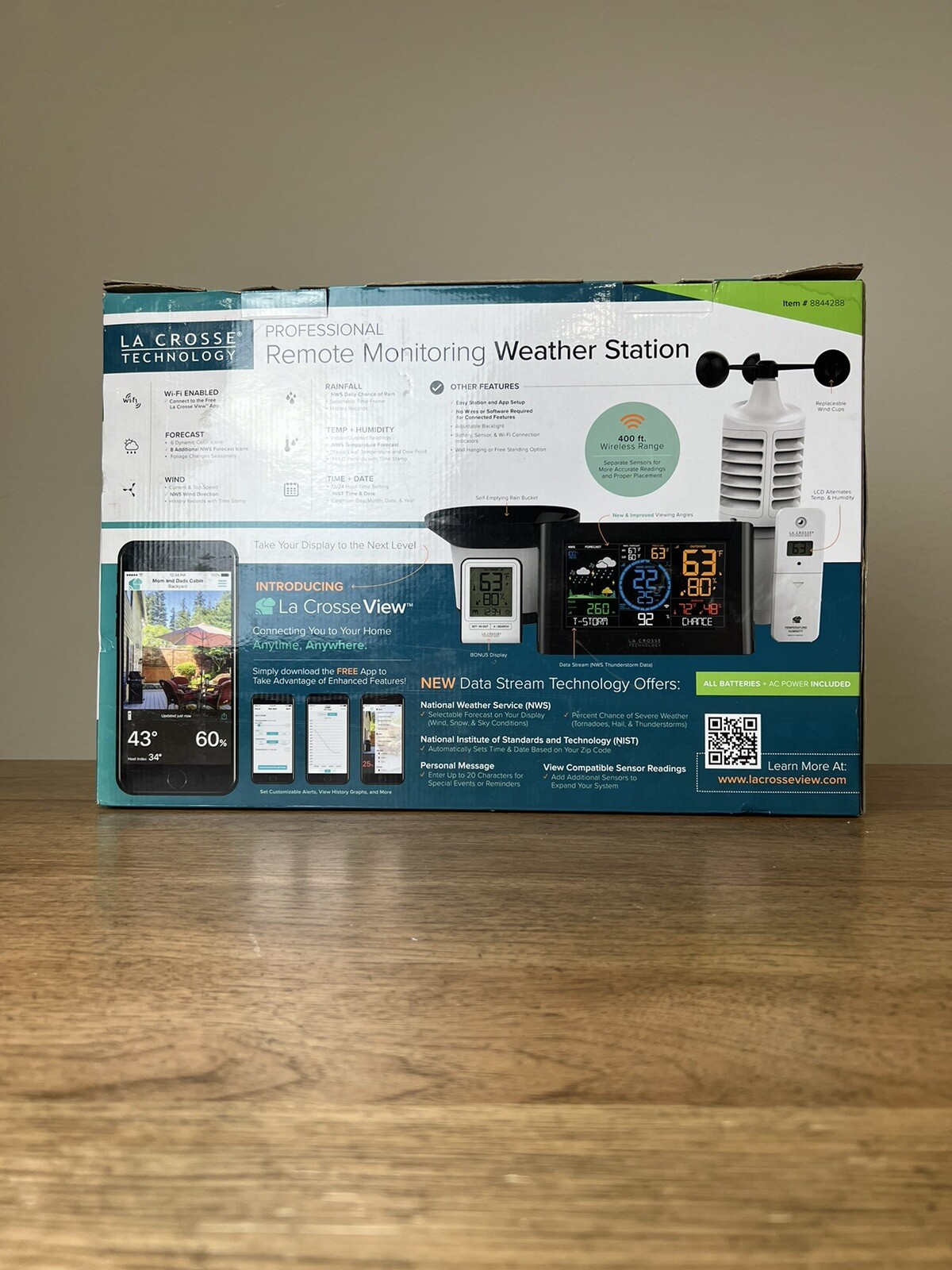 NEW LA CROSSE TECHNOLOGY C84428 5-in-1 PROFESSIONAL WIRELESS WEATHER STATION