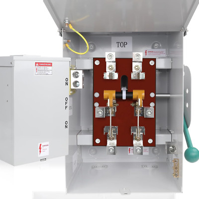 200A Generator Transfer Switch,48000W General-Duty Double-Throw Safety Switch,12