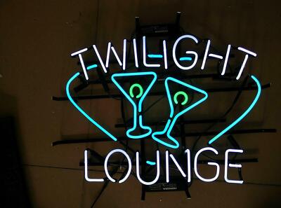 Twilight Lounge Martini Cup Glass Neon Sign Display Bar Pub Classic Lamp 24''x20''