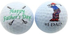 Fathers Day Set of 2 Golf Ball Gift Pack for 1 Golfing Dad