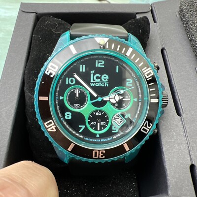 Ice Watch Ice Chrono Electrik Men's Watch Green New Battery VGC - Main Image