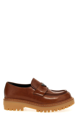 PRADA Double Chocolate Brown Loafers New & Authentic
