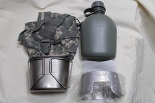US Military Issue 1QT Canteen MOLLE ACU Pouch Stainless Cup and  Cooking Stove
