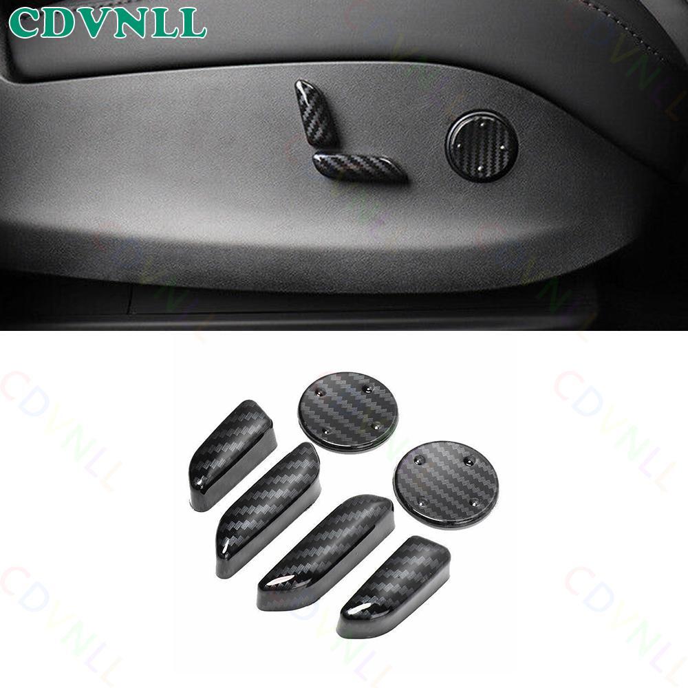 Carbon Fiber Style Seat Adjust Handle Cover For Tesla Model S/X 2012-2021