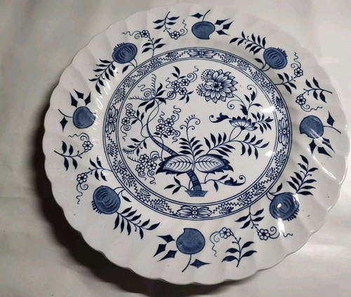 Set Of 2 OLD STAFFORDSHIRE WOOD & SONS ENGLAND IROSTONE BLUE FJORD DINNER PLATES - Picture 3 of 7