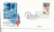 1964-FIRST DAY COVER-#1249-REGISTER AND VOTE