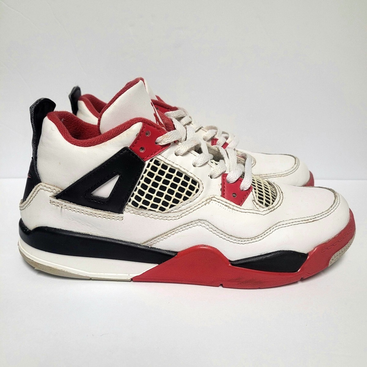 Nike Air Jordan 4 IV Retro Fire Red White BQ7669-160 Boys