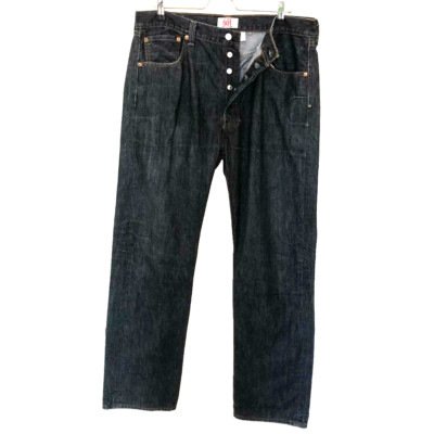 Levi's 501 XX Button Fly Black Denim Jeans Men's 36x32 Actual 36x32.5 Whiskers