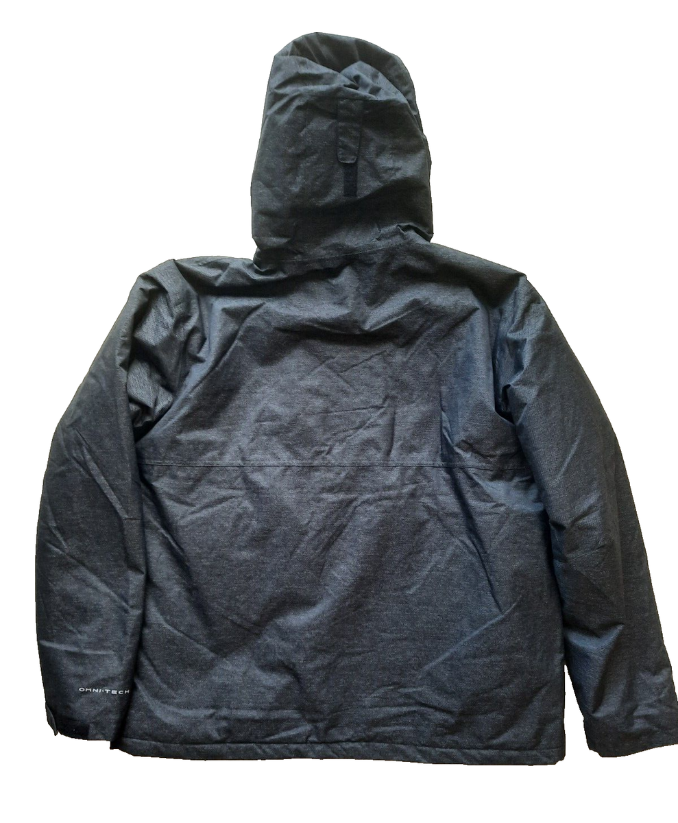 Columbia Men's Hooded Insulated Jacket Black/Denim Size XL Columbia Men's Hooded Insulated Jacket Black/Denim Size XL