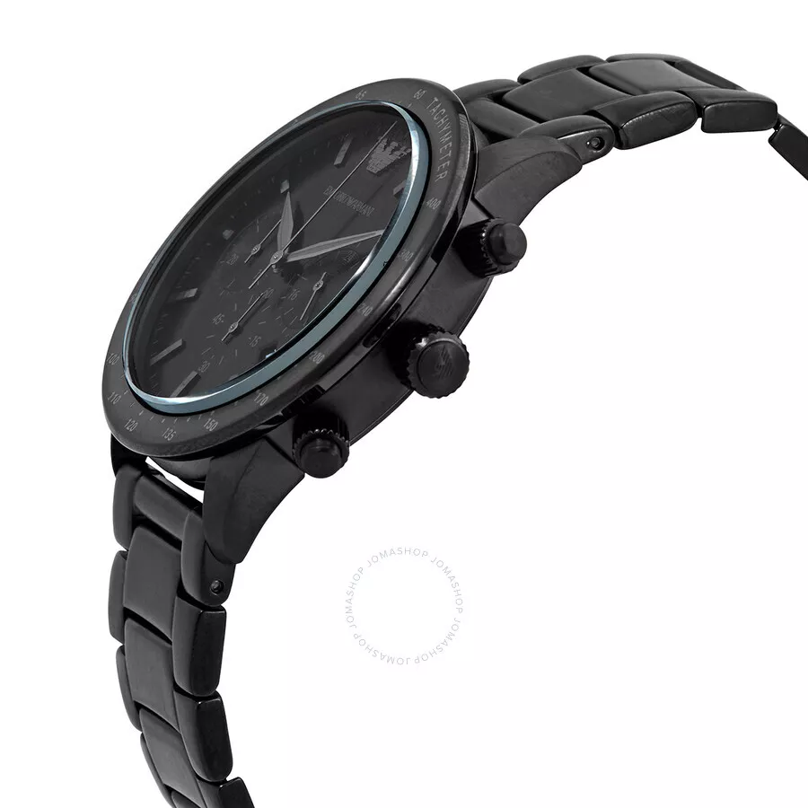 EMPORIO ARMANI AR 11242 Mario Chronograph Quartz Black Dial Men s