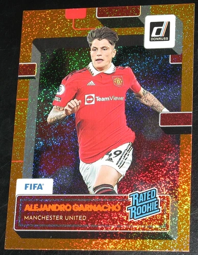 2022-23 Panini Donruss Soccer Alejandro Garnacho Rated Rookie Orange Foil RC
