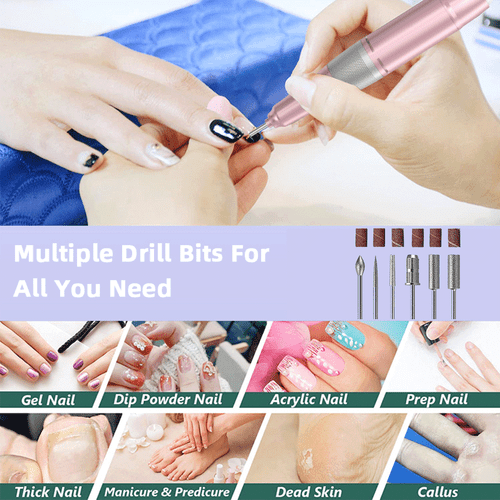 New Pro 45000RPM Nail Drill Machine Portable Manicure Pedicure Rechargeable BK60 - Picture 23 of 25