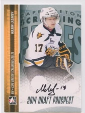 2014 ITG DRAFT PROSPECTS AUTOGRAPH AUTO #ML2 MAXIM LAZAREV EAGLES *50459