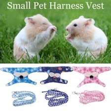 Adjustable Small Pet Rat Mouse Hamster Harness Rope Lead Leash  Vest AU Sale