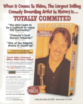 HFBK59 WERBE/BILD 13X11 JEFF FOXWORTHY : TOTAL ENGAGIERT