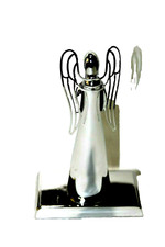 Silver Praying Angel Stocking Holder Hanger Mantel Hook Christmas Decor Heavy