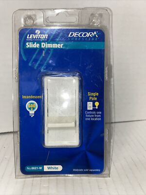 Leviton SureSlide Decora Full Range Slide Simmer Switch 6621w for  