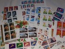 Unused 65 of Multiples & Strips & Singles of 33¢ US Postage Stamps USA FV $21.45